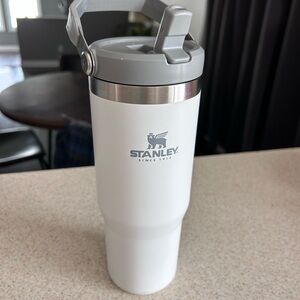 Stanley White and Gray Travel Tumbler